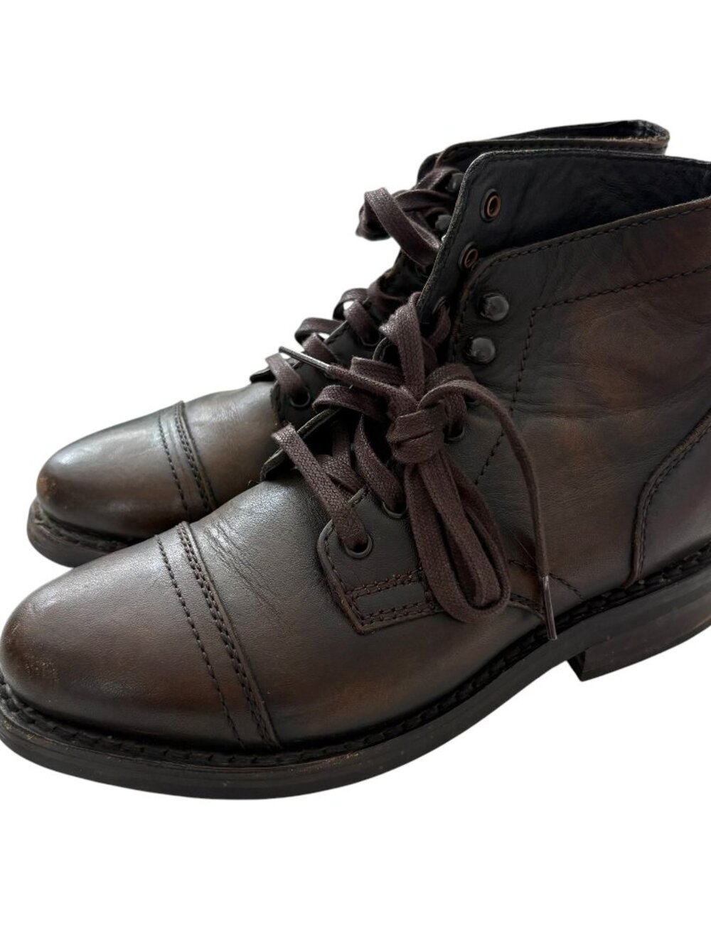 Thursday Boot Co Everyday Captain Boots Size 6.5 Womens Brown Leather Lace Up
